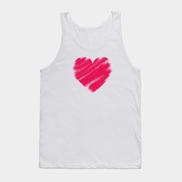 Charcoal Heart Tank Top by GerrardShuttleworthArt